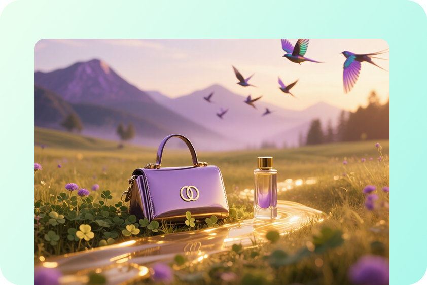 Eye-catching aesthetic visuals for marketing and branding