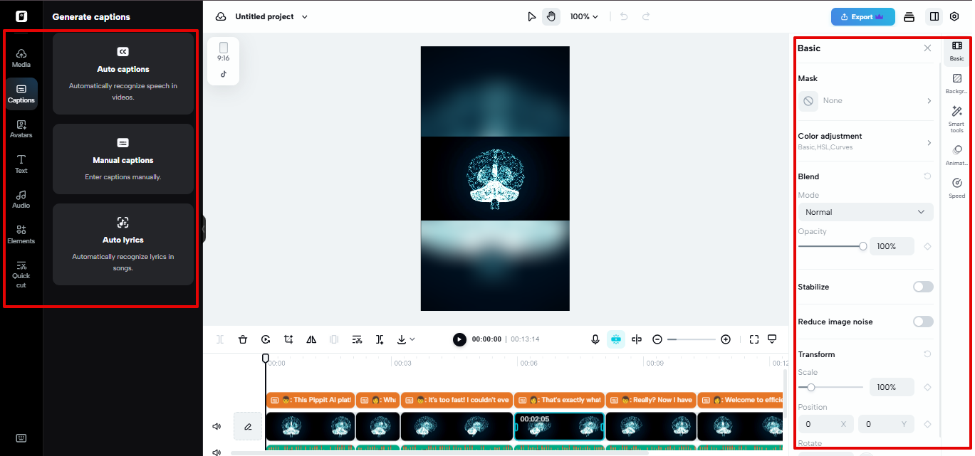 Pippit video editor