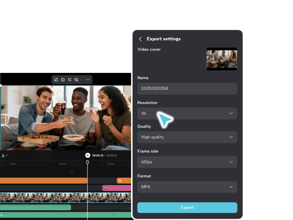 Export and Share