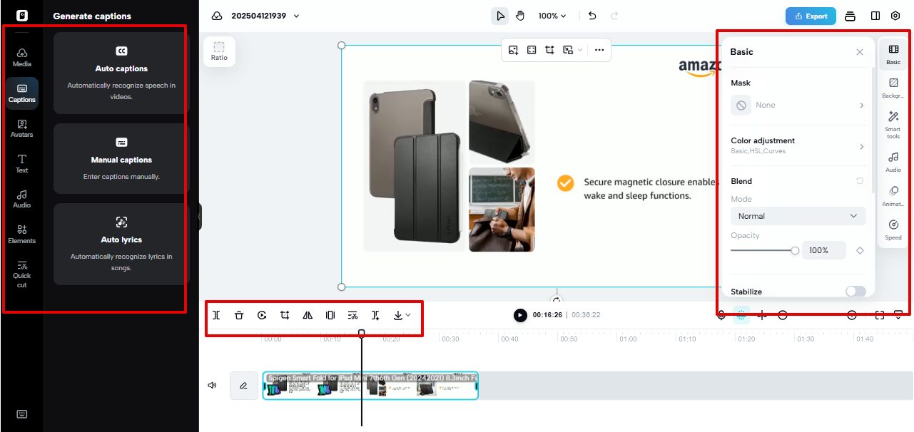 Pippit video editor