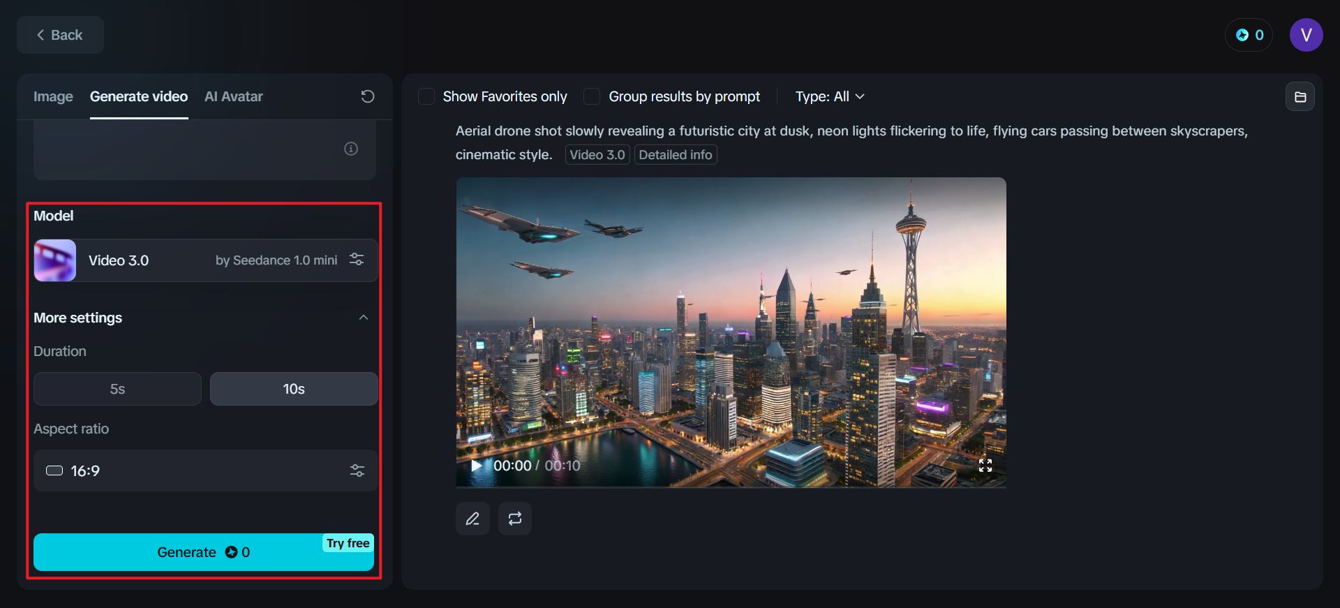 Generate your video