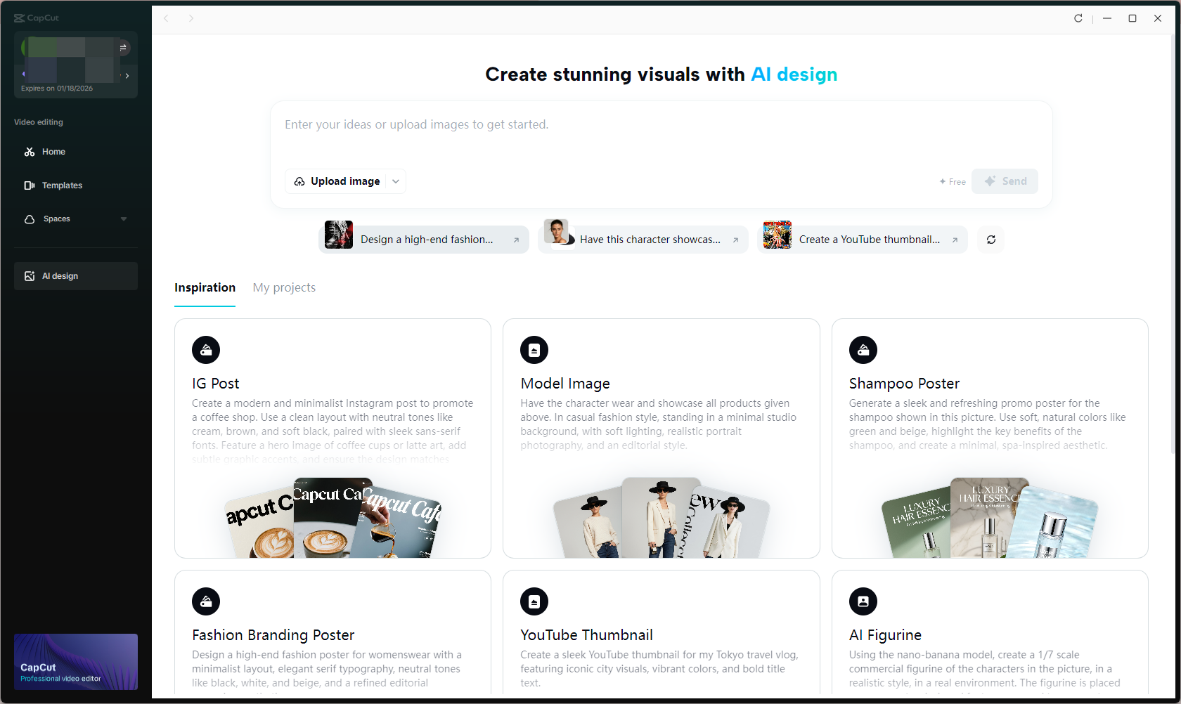 CapCut free AI clothing generator