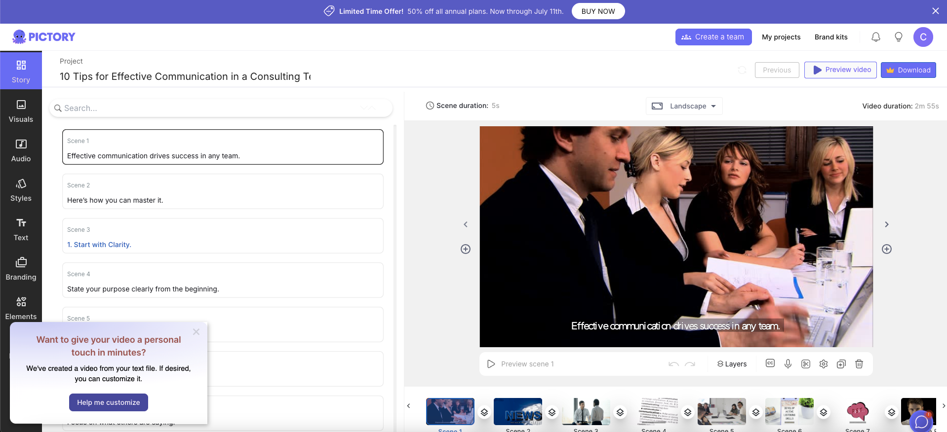 Ücretsiz AI eğitim video oluşturma aracı