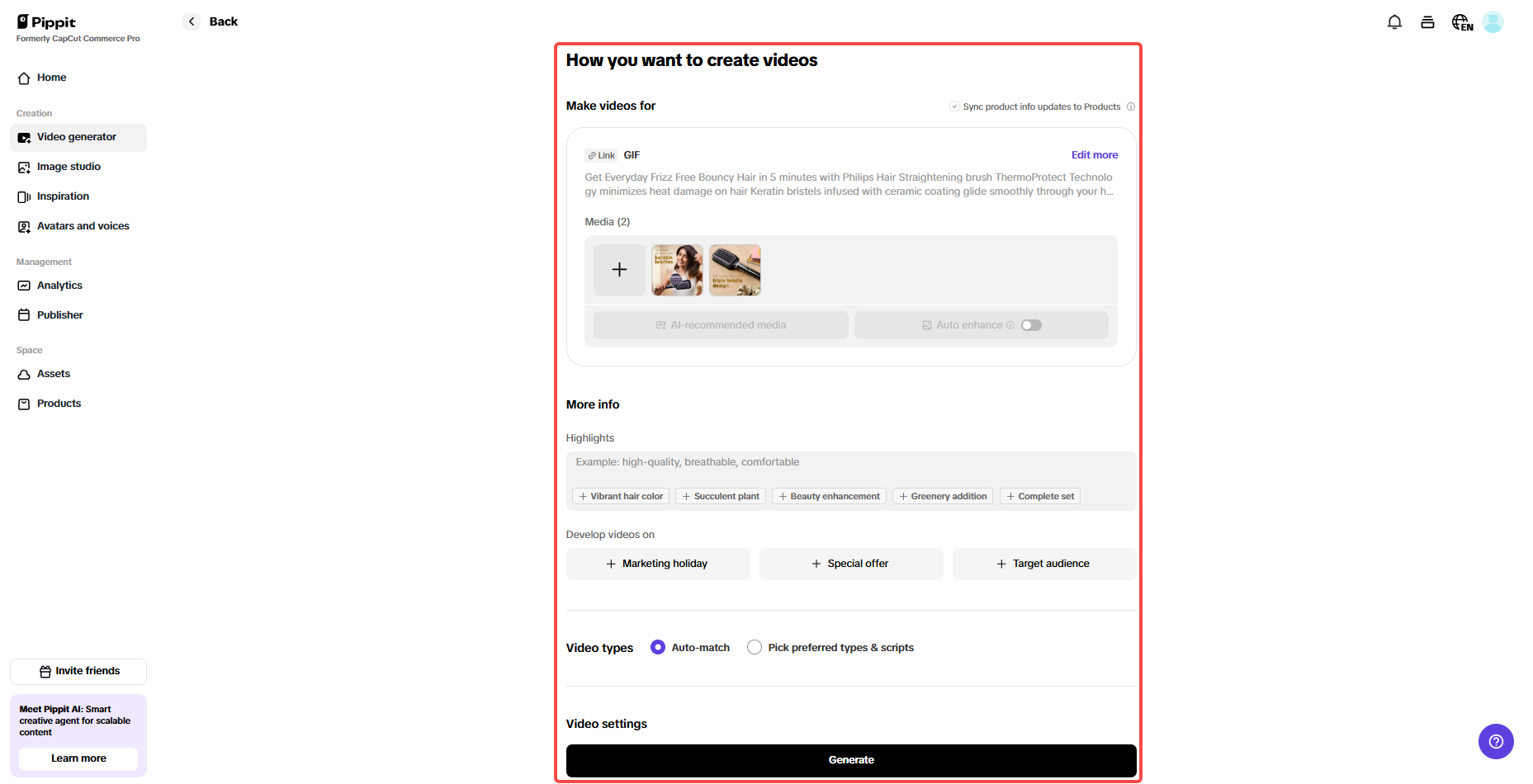 Highlight key features of the product