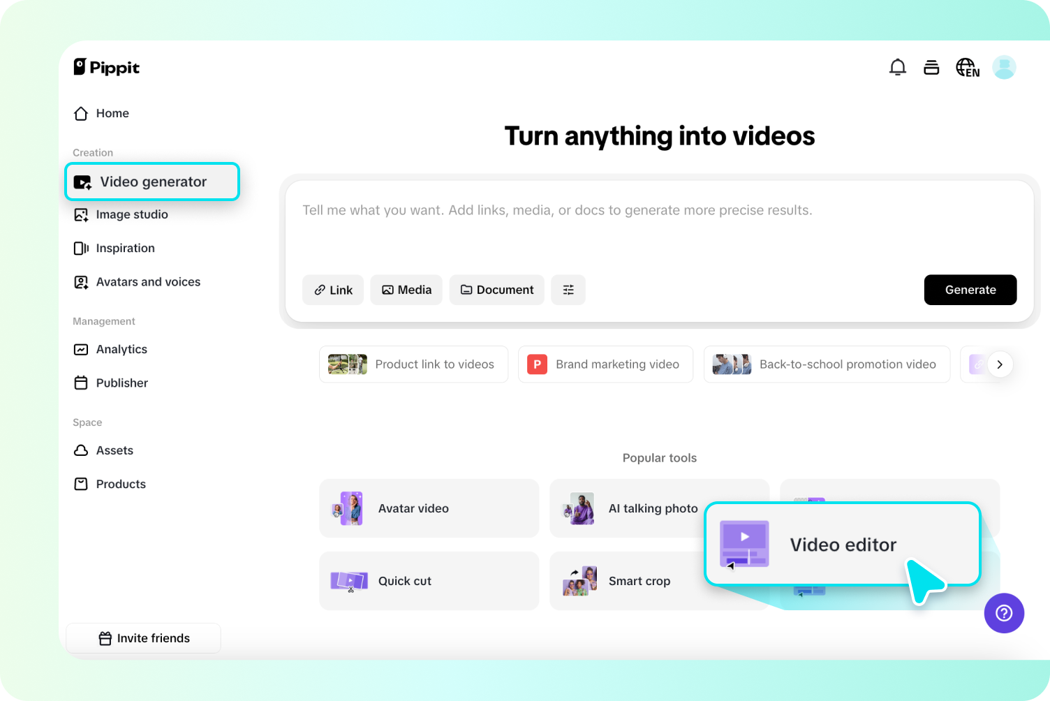 Upload media