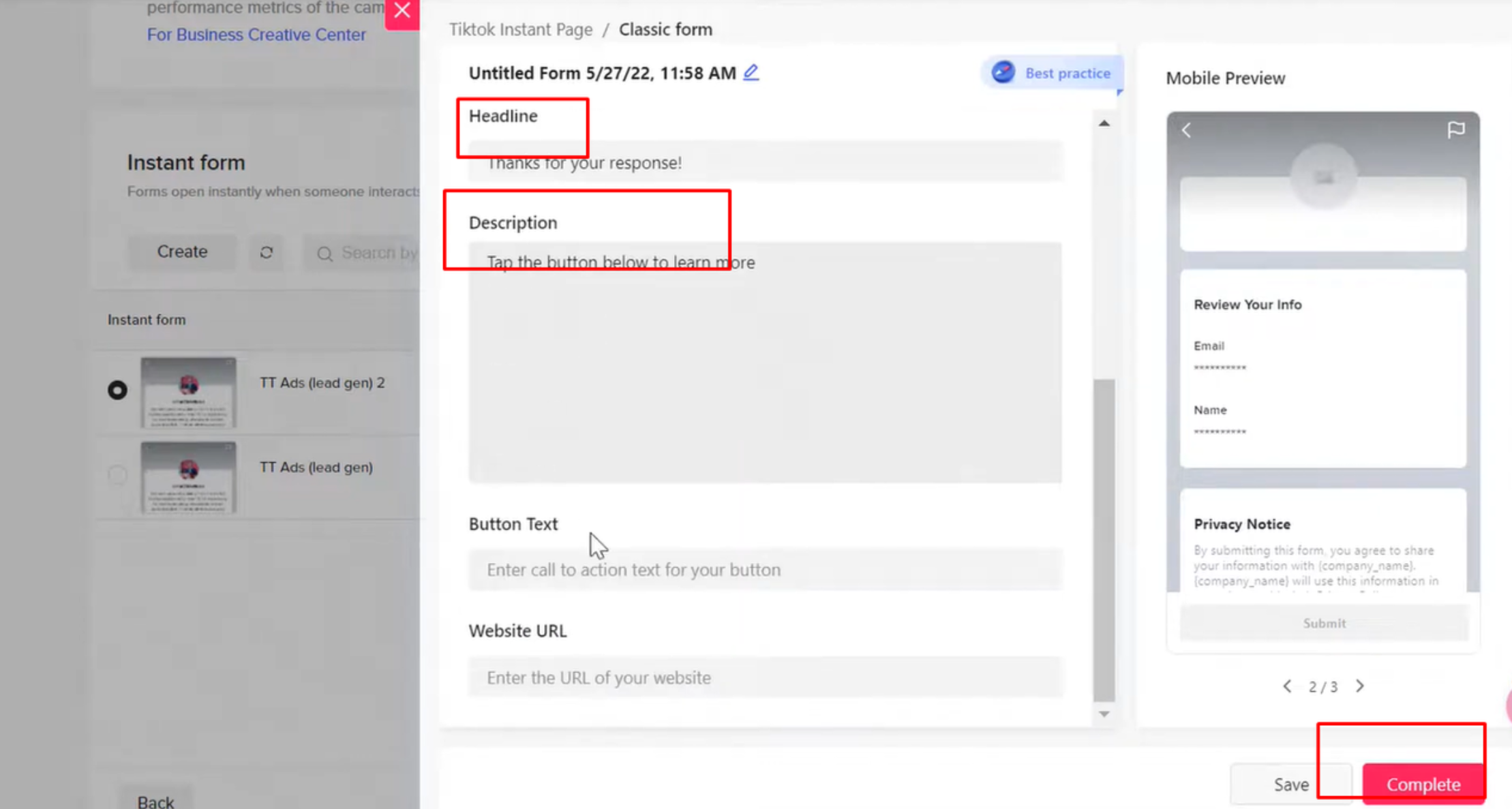 Lançando seu TikTok da campanha publicitária