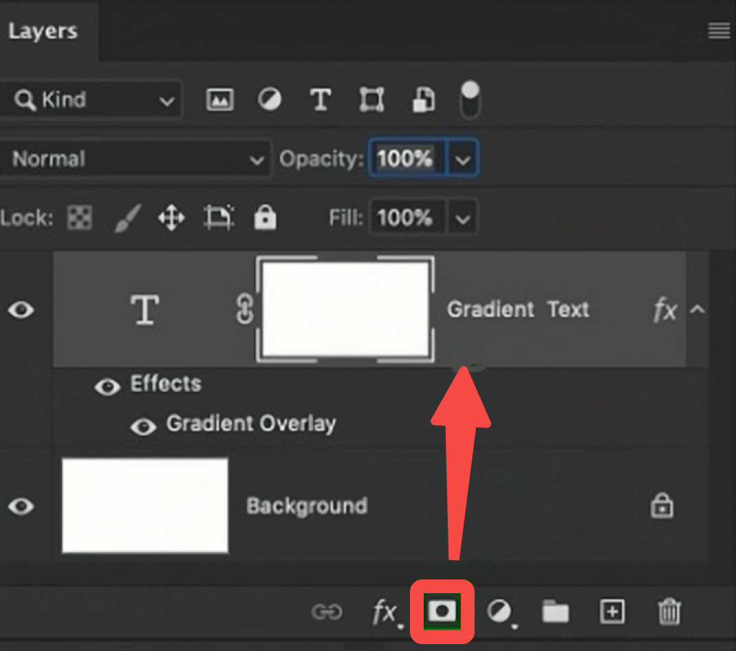 Додавання маски шару до текстового шару в Photoshop