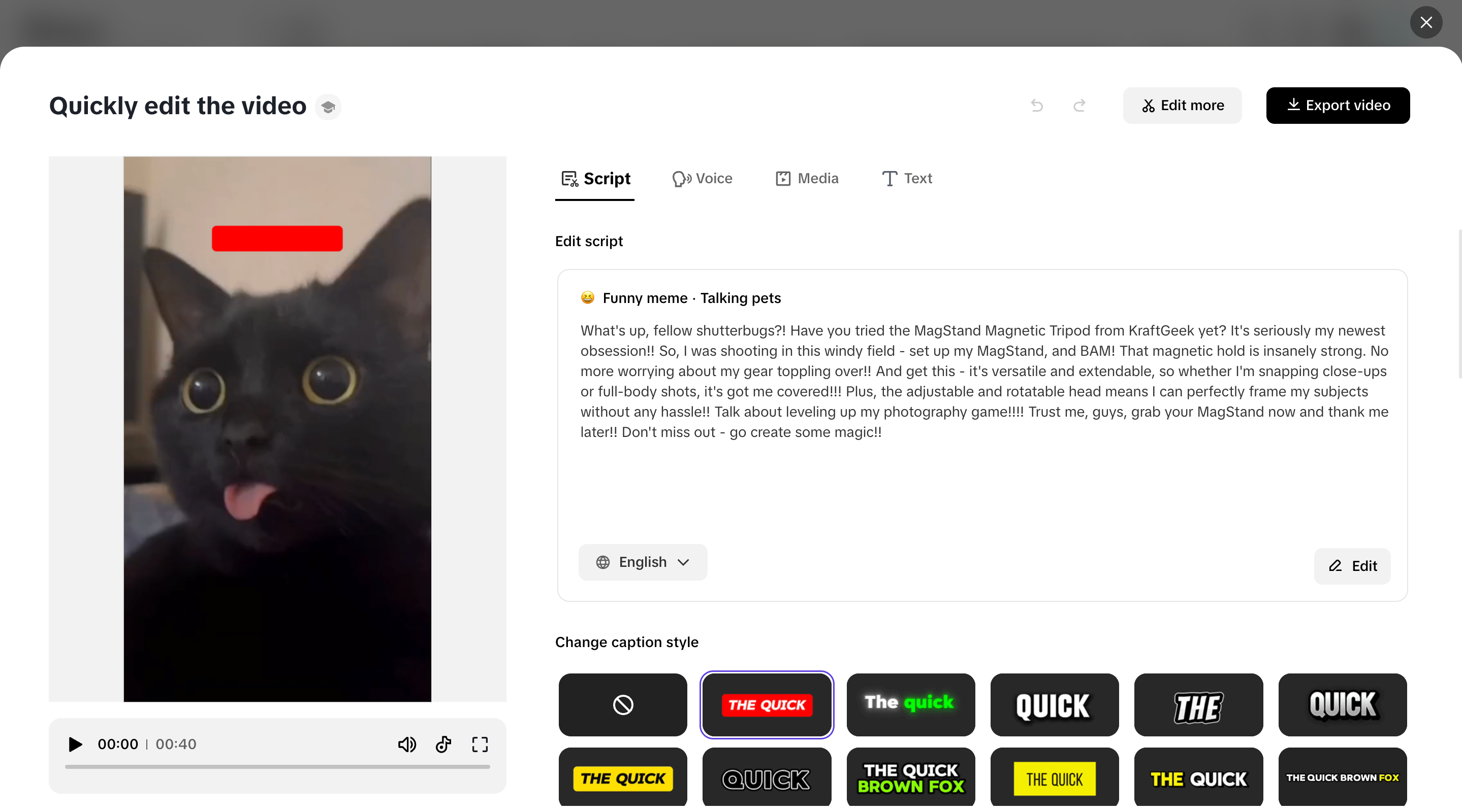 Edit and refine your video