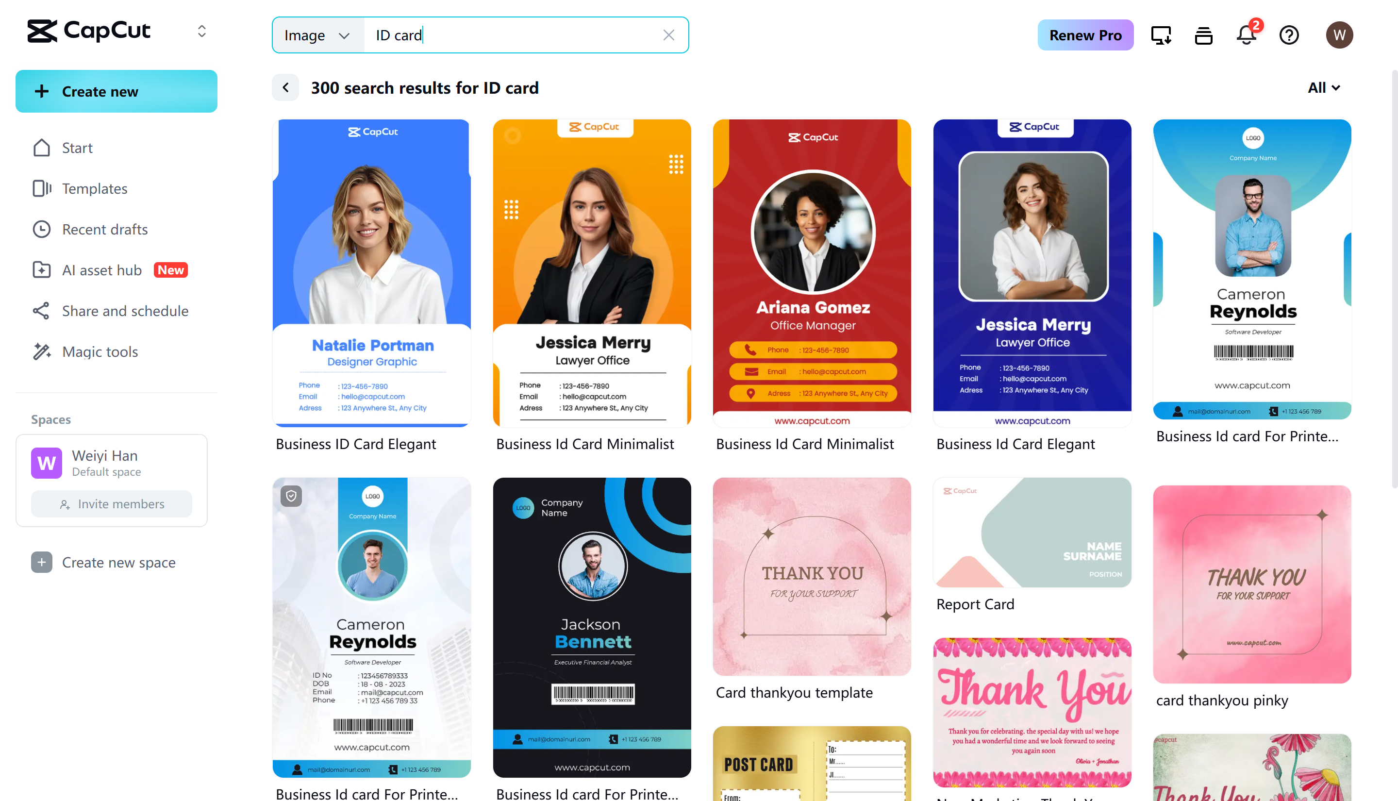 Online ID card maker with editable templates