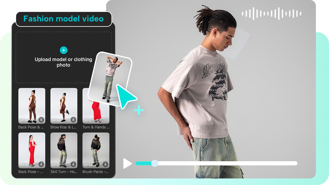 Converting AI fashion model photos into videos in CapCut