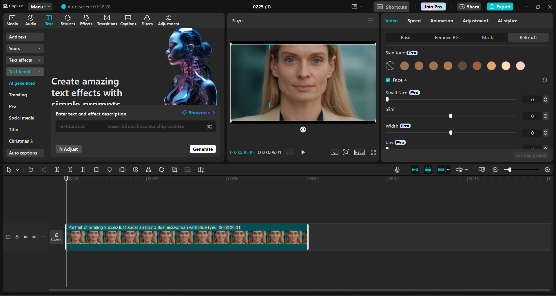 Interface of the CapCut desktop video editor - a quick way to make unique video content