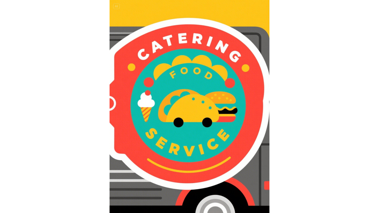 Catering service logo for food trucks
