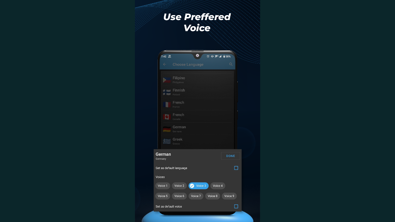 Text To Speech (TTS) interface