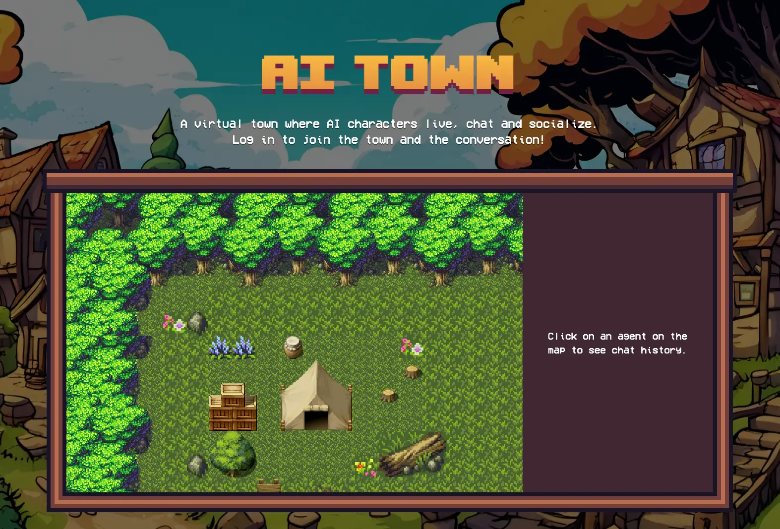 AI Town interaktivt generativt AI-videospel med smarta karaktärer