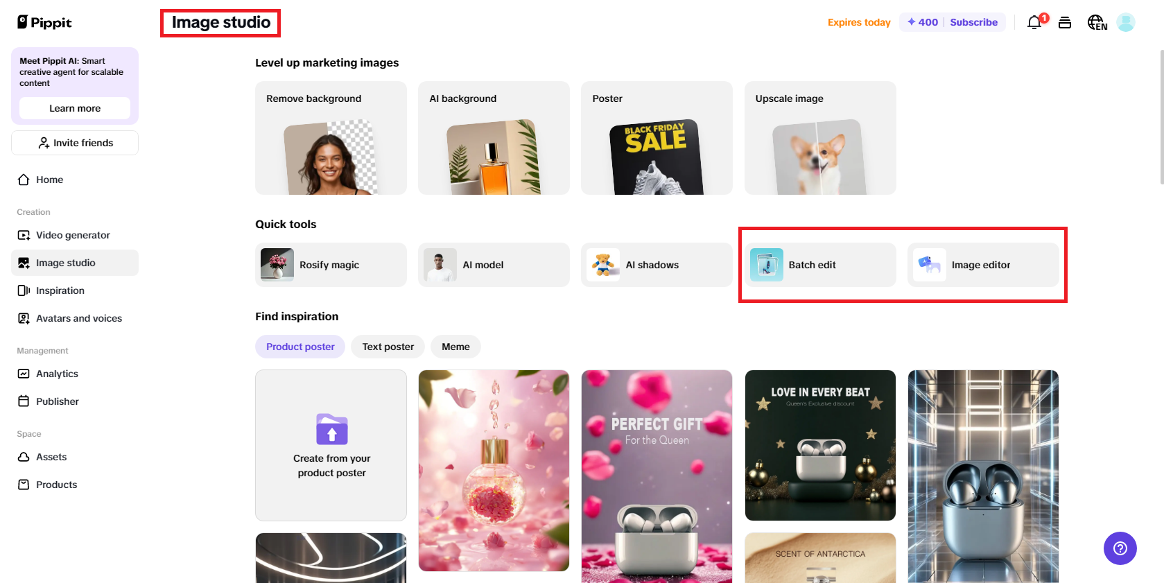 Image editing and batch image editing