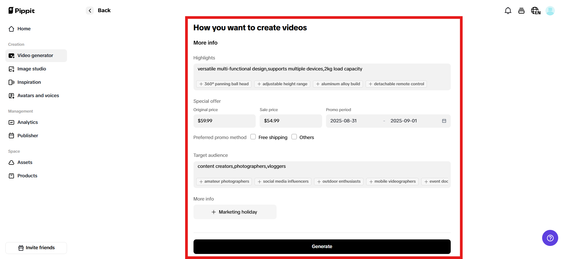 How you want to create videos