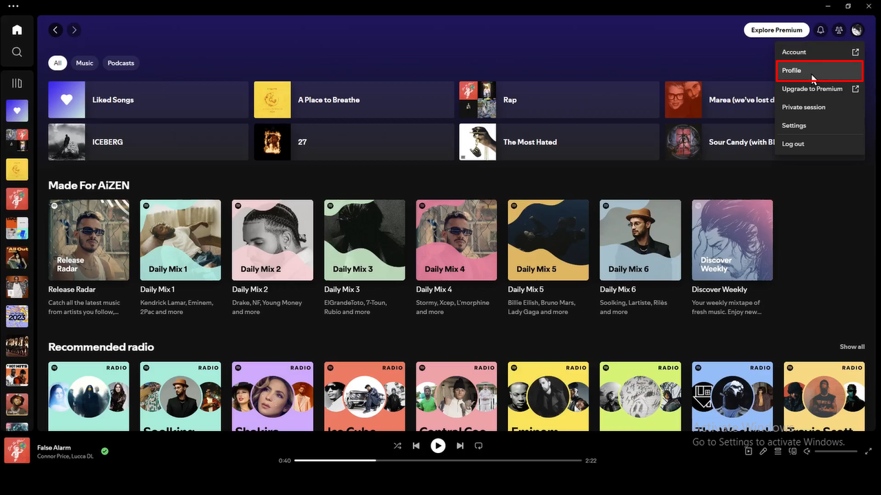 Einführung von Spotify, um den meistgehörten Song zu überprüfen