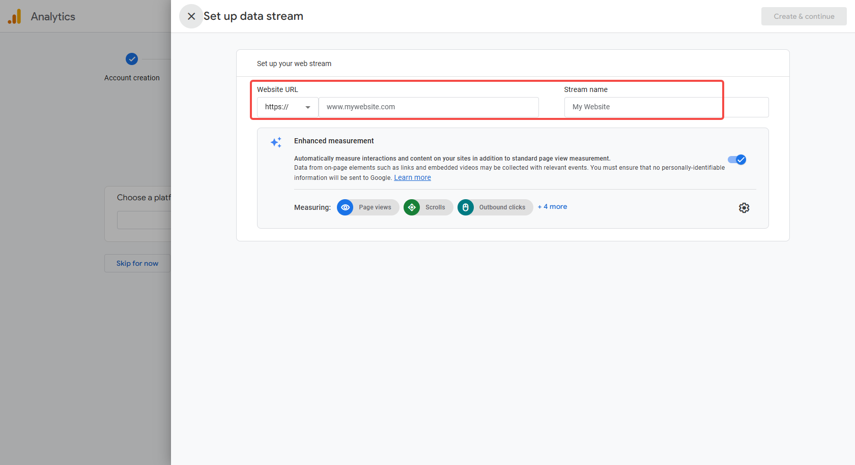 Access Google Analytics
