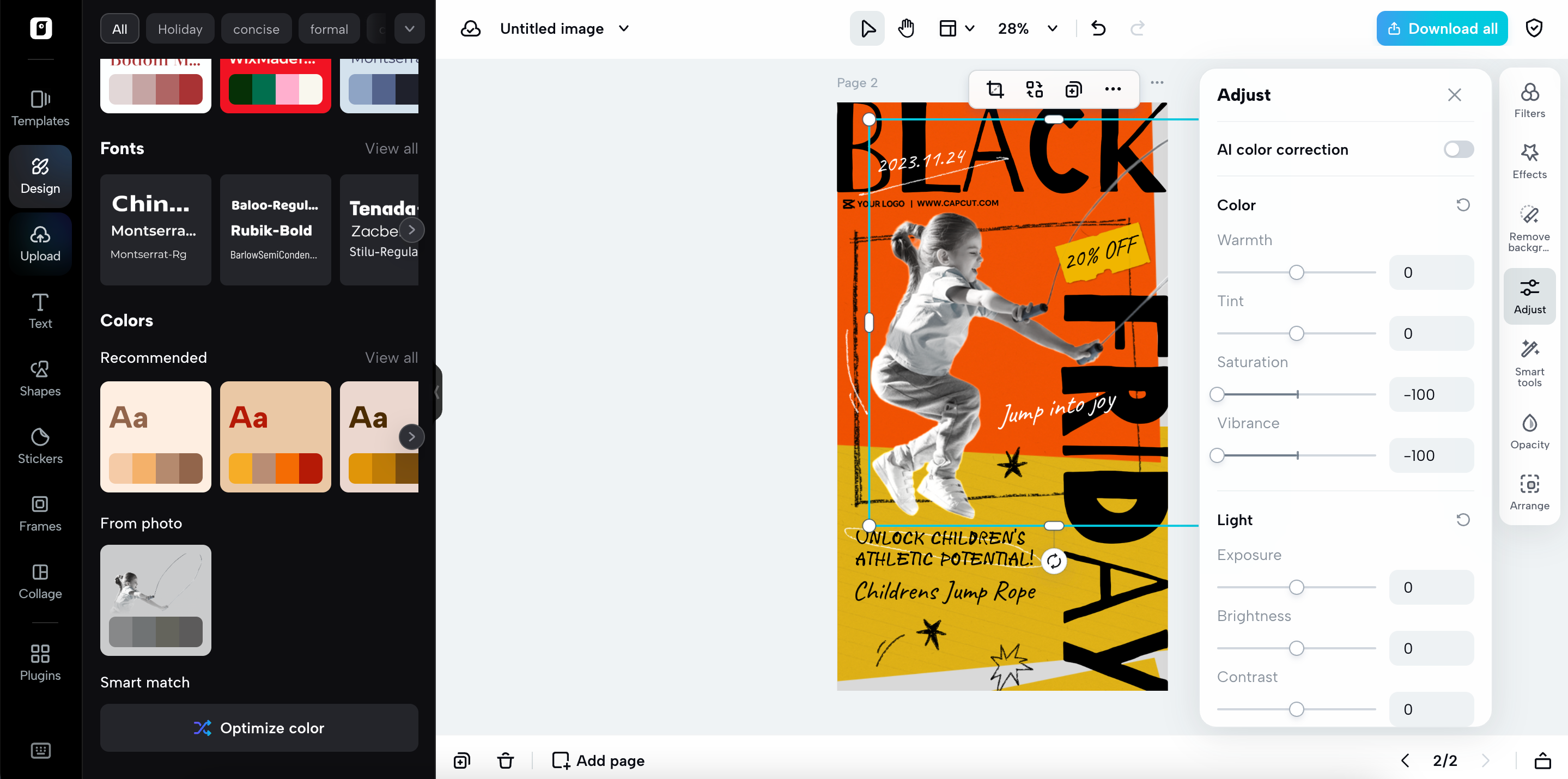 Customize your image ad