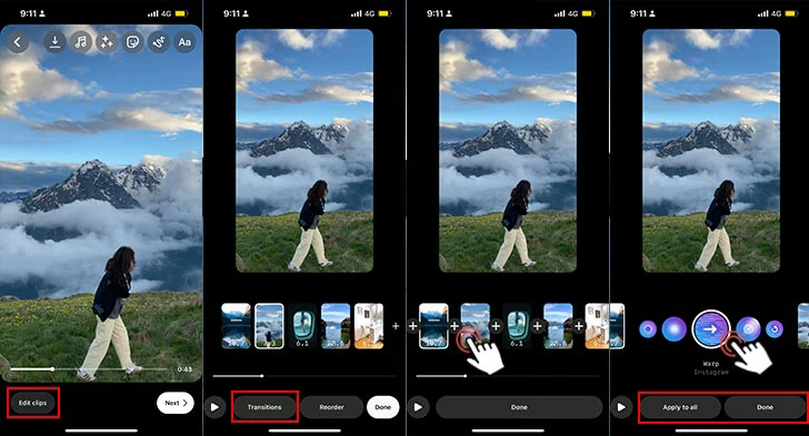 Fare una modifica estetica della bobina per Instagram