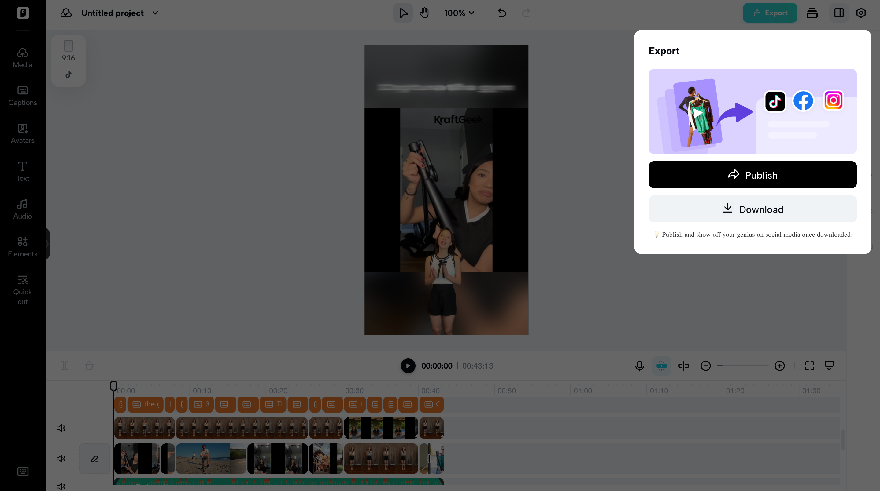 Publish or download