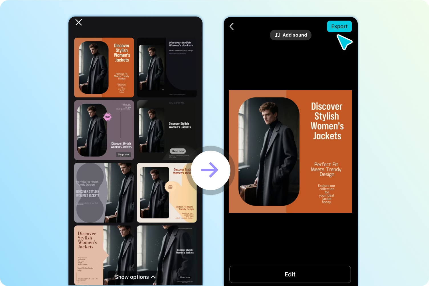 export and share
