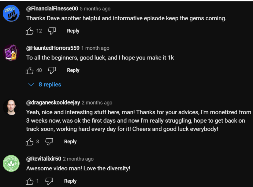 Studying feedback for YouTube competitor analysis