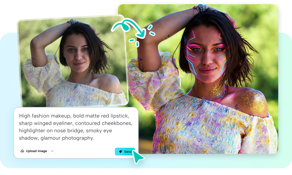 Artistic creative makeup filter