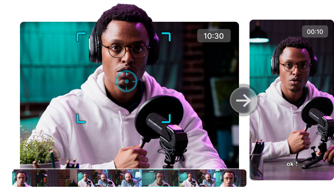 features for auto cropping, resizing and subject tracking in CapCut