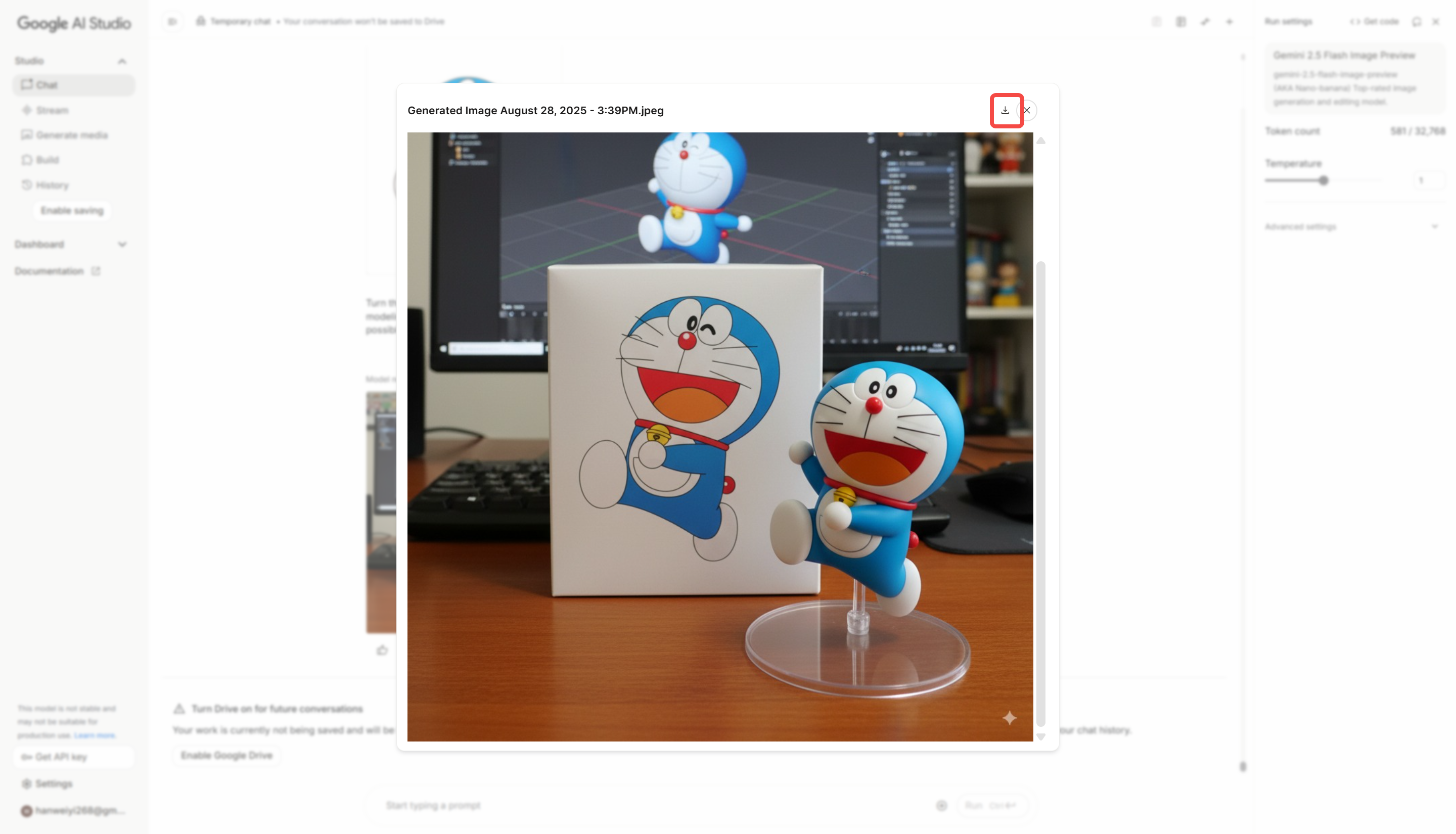 Herunterladen der 3D-Figur von Banana AI
