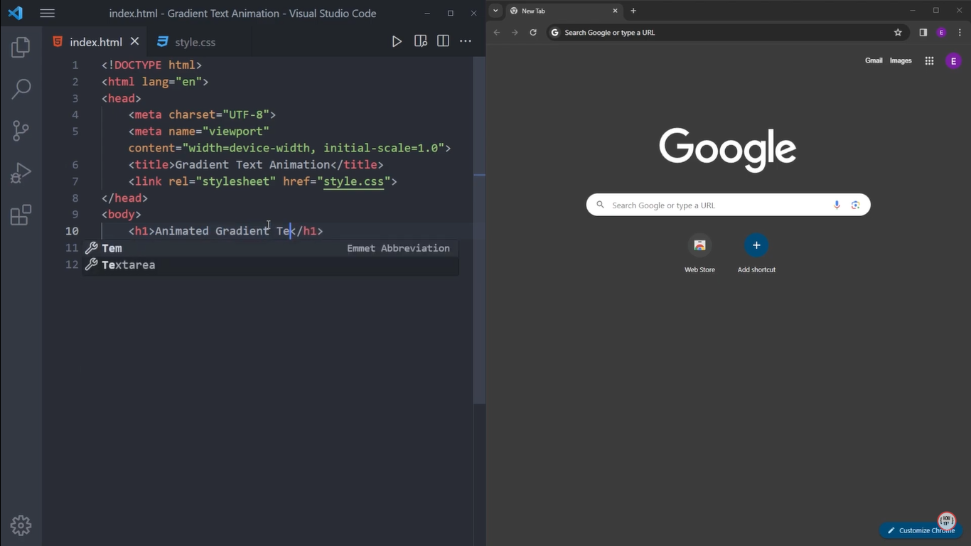 Write html file