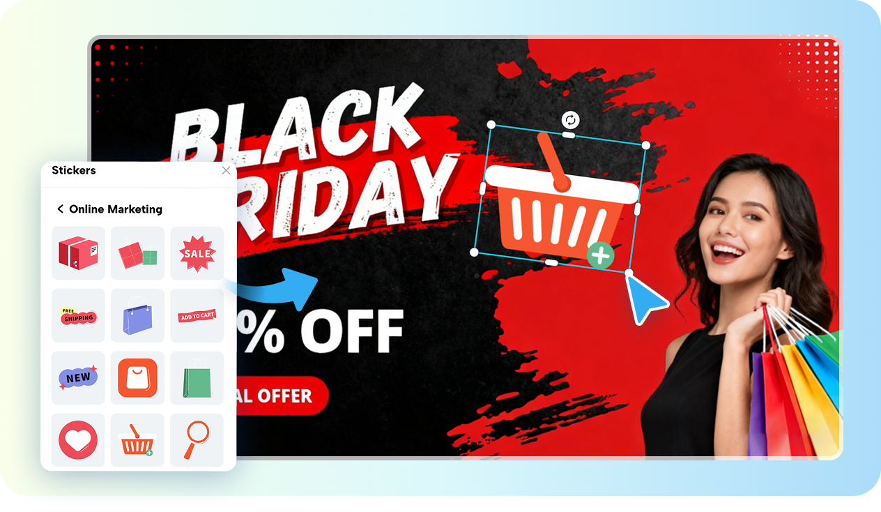 CapCut AI image creation tool for Black Friday ads