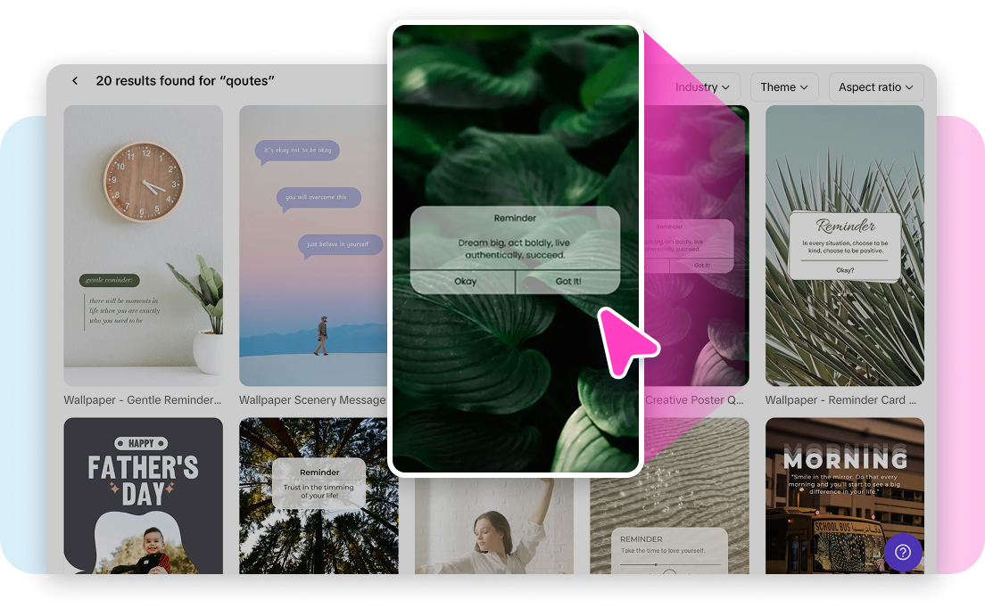 Inspirational poster templates