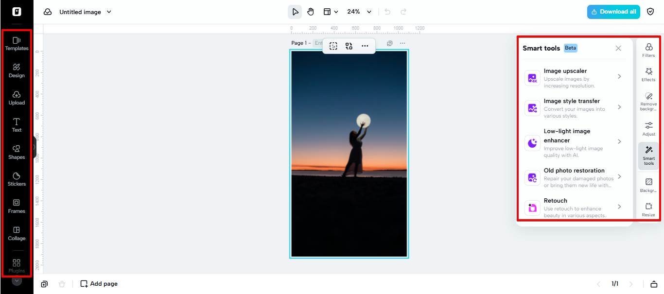 Image editor in Pippit