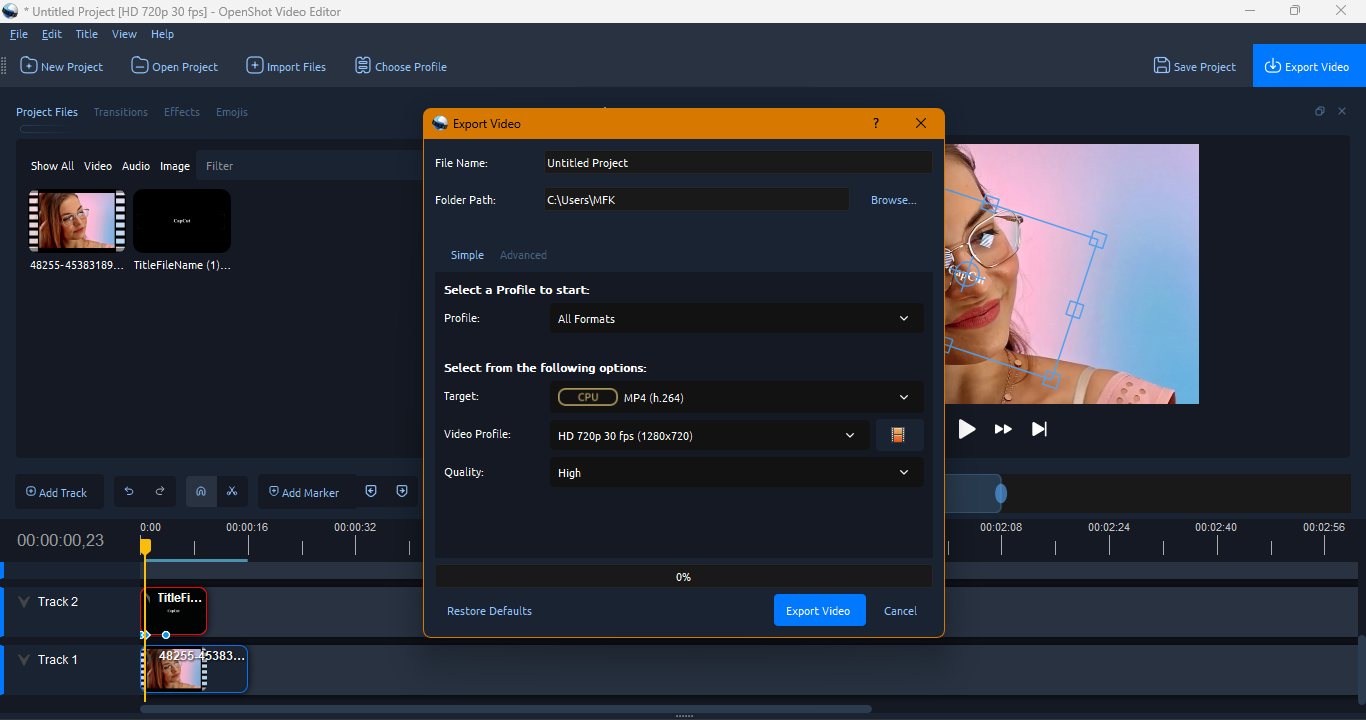 Exporter la vidéo