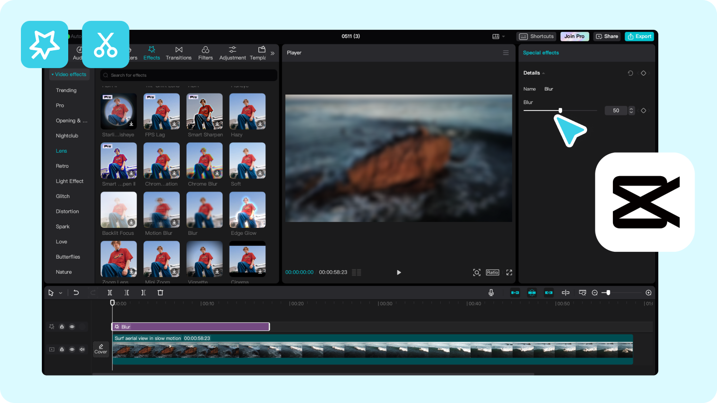 how to blur videos in capcut