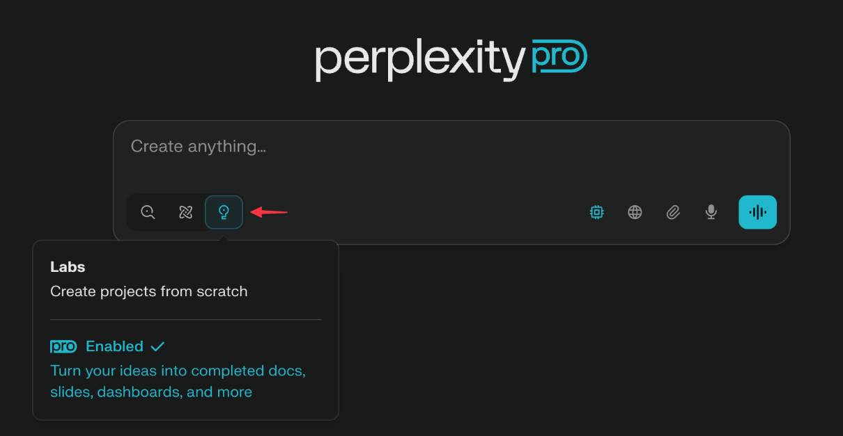 Créer des projets avec Perplexity AI Labs