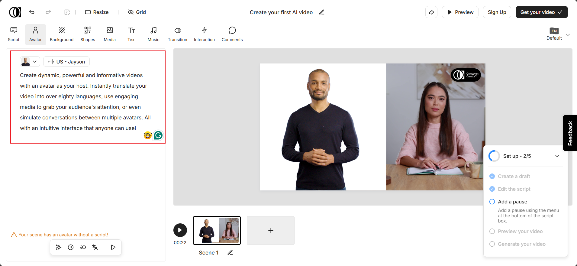 picture of two people talking