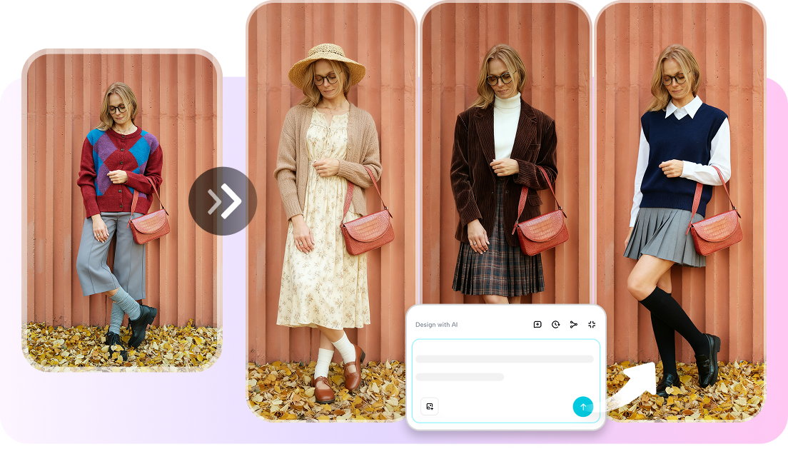 Try on trendy look for social media