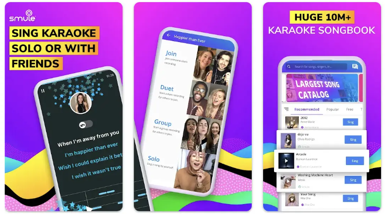 Smule mobile app