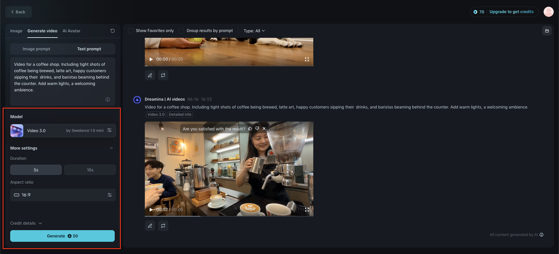 Générateur vidéo Invideo ai