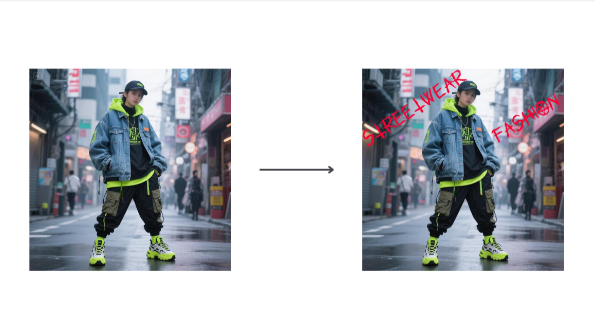 Dreamina's text overlay feature