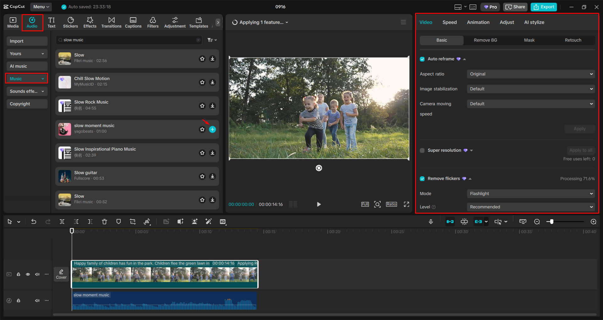 Adding and editing the video with the CapCut desktop video editor