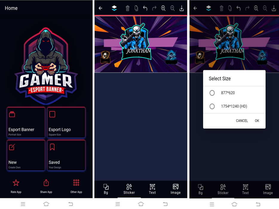 Banner Esport Maker - free gaming banner maker on mobile