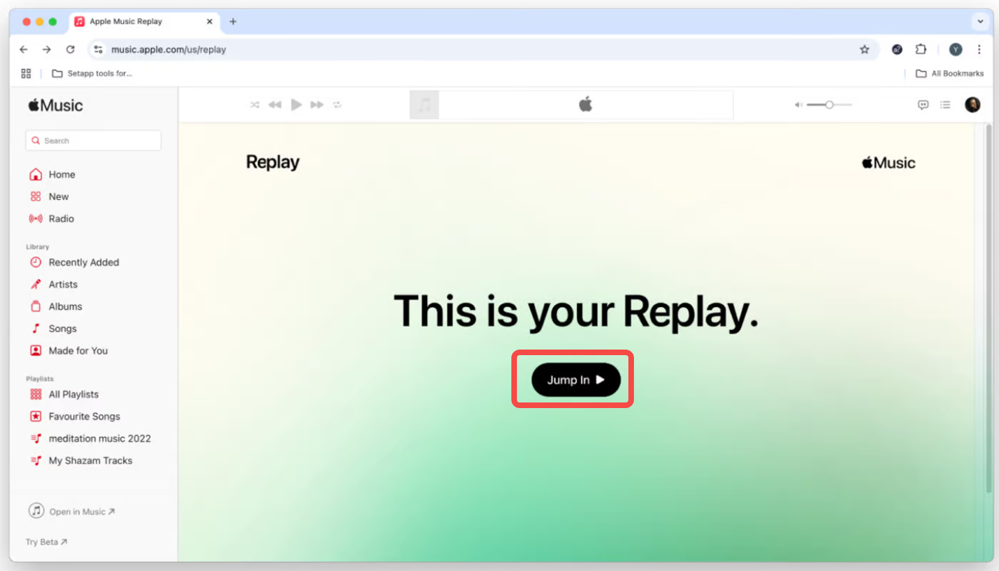 Mac 'te Apple Music Replay' imi nasıl bulabilirim?