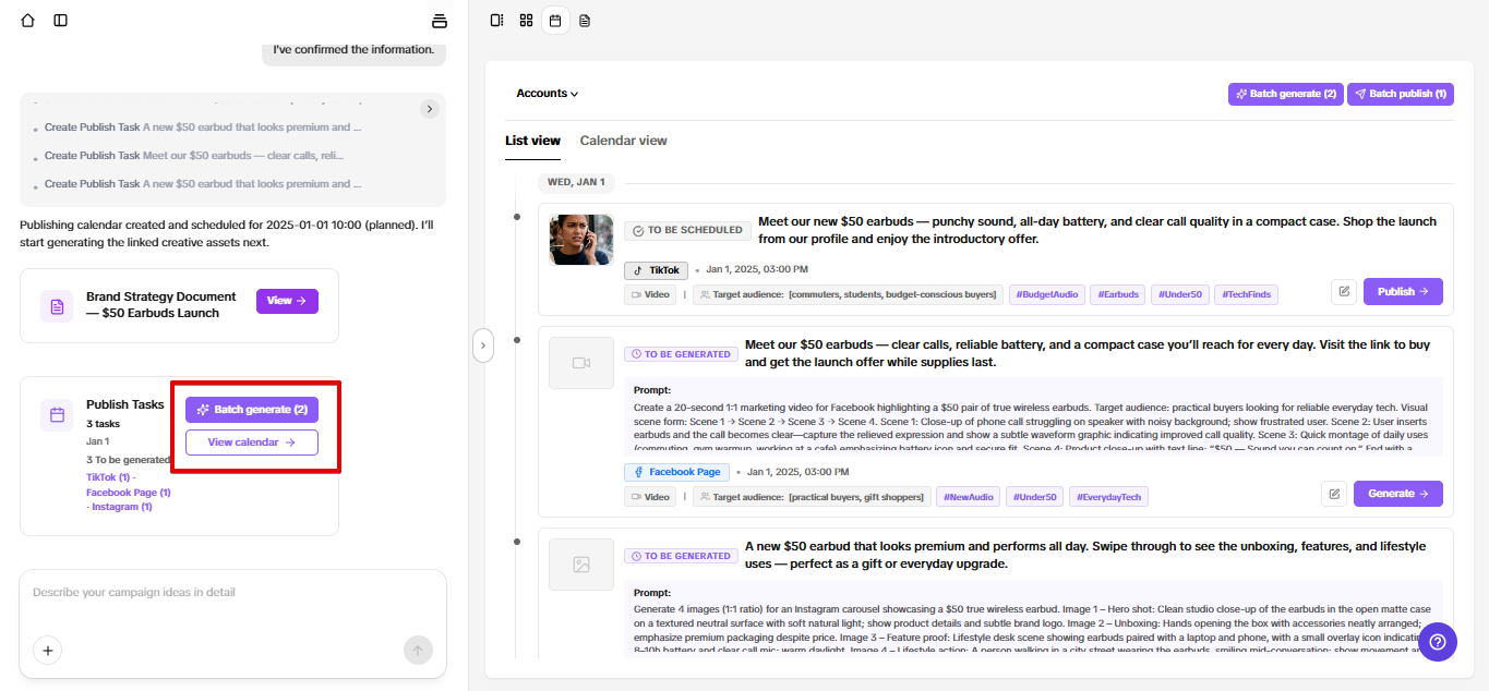 Launching a social media campaign