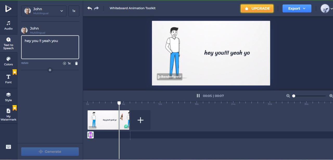 Renderforest, eine Online-Whiteboard-Animation machen