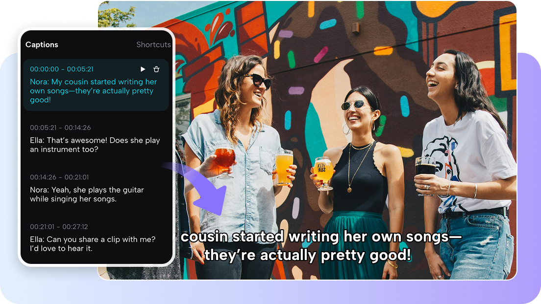  Auto-transcription with high accuracy