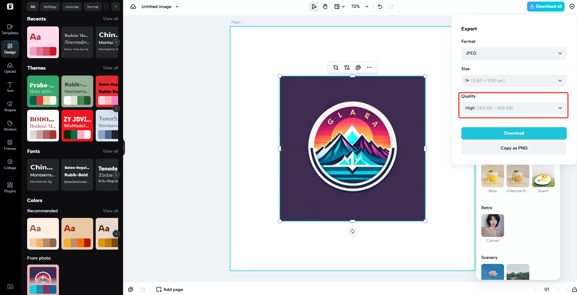 High-resolution downloads for professional quality