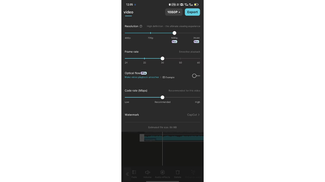 Export your edited video
